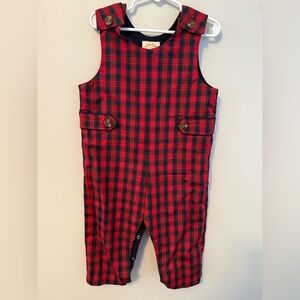 The Beaufort Bonnet Company Red and Black Plaid Overalls